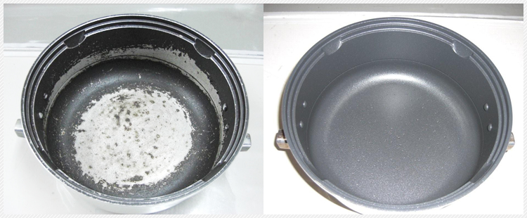 鍋の加工前／加工後